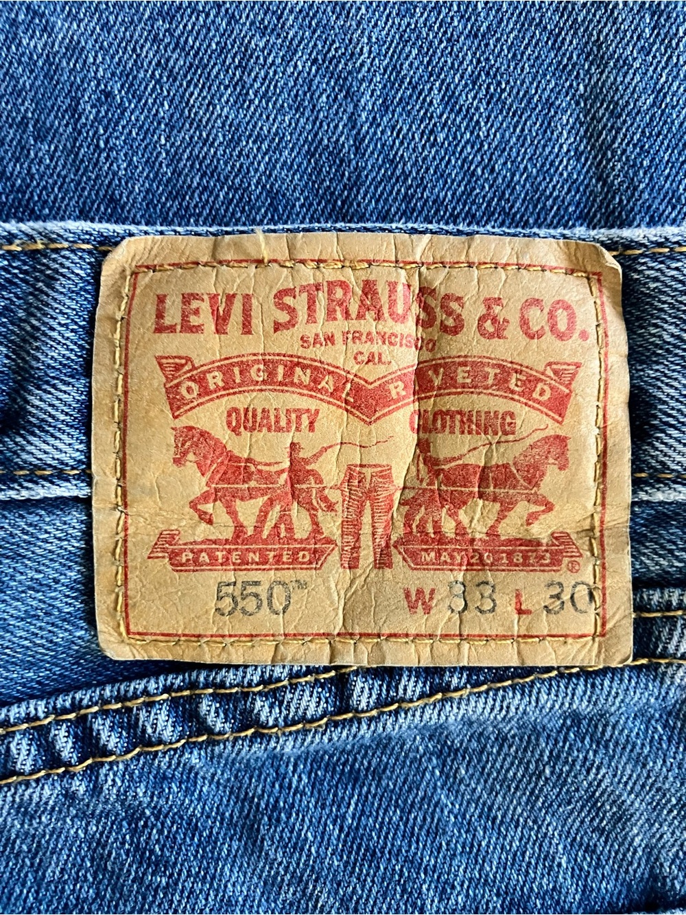 Levi's Indigo Relaxed Fit Men's 550s